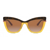 Dolce & Gabbana - Half Print Sunglasses - Havana Orange - Dolce & Gabbana Eyewear