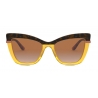 Dolce & Gabbana - Half Print Sunglasses - Havana Orange - Dolce & Gabbana Eyewear