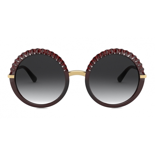 Dolce & Gabbana - Plisse Sunglasses - Burgundy - Dolce & Gabbana Eyewear