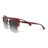 Dolce & Gabbana - Occhiale da Sole Double Line - Bordeaux Oro - Dolce & Gabbana Eyewear