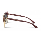 Dolce & Gabbana - Double Line Sunglasses - Burgundy Gold - Dolce & Gabbana Eyewear