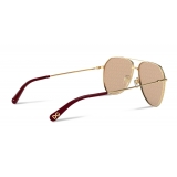 Dolce & Gabbana - Slim Sunglasses - Gold - Dolce & Gabbana Eyewear