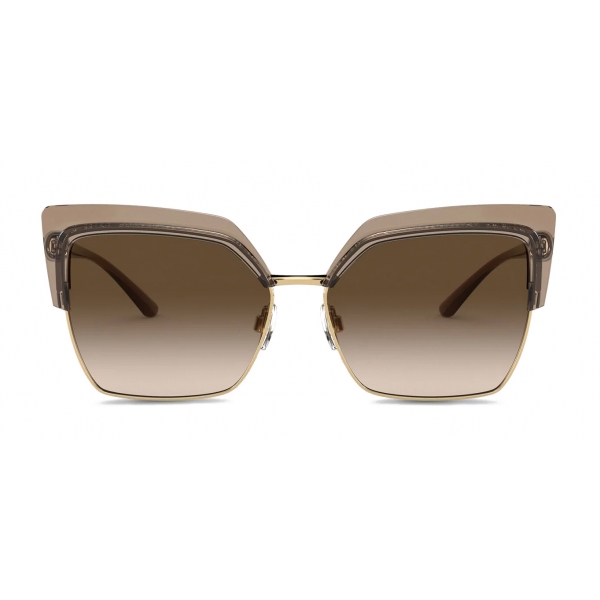 Dolce & Gabbana - Double Line Sunglasses - Brown Gold - Dolce & Gabbana Eyewear