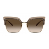 Dolce & Gabbana - Double Line Sunglasses - Brown Gold - Dolce & Gabbana Eyewear