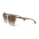 Dolce & Gabbana - Double Line Sunglasses - Brown Gold - Dolce & Gabbana Eyewear