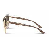 Dolce & Gabbana - Double Line Sunglasses - Brown Gold - Dolce & Gabbana Eyewear