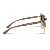 Dolce & Gabbana - Double Line Sunglasses - Brown Gold - Dolce & Gabbana Eyewear