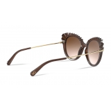 Dolce & Gabbana - Occhiale da Sole Plisse - Marrone - Dolce & Gabbana Eyewear