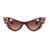 Dolce & Gabbana - Occhiale da Sole Blooming - Bordeaux - Dolce & Gabbana Eyewear