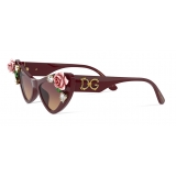 Dolce & Gabbana - Occhiale da Sole Blooming - Bordeaux - Dolce & Gabbana Eyewear