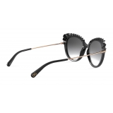 Dolce & Gabbana - Occhiale da Sole Plisse - Nero - Dolce & Gabbana Eyewear