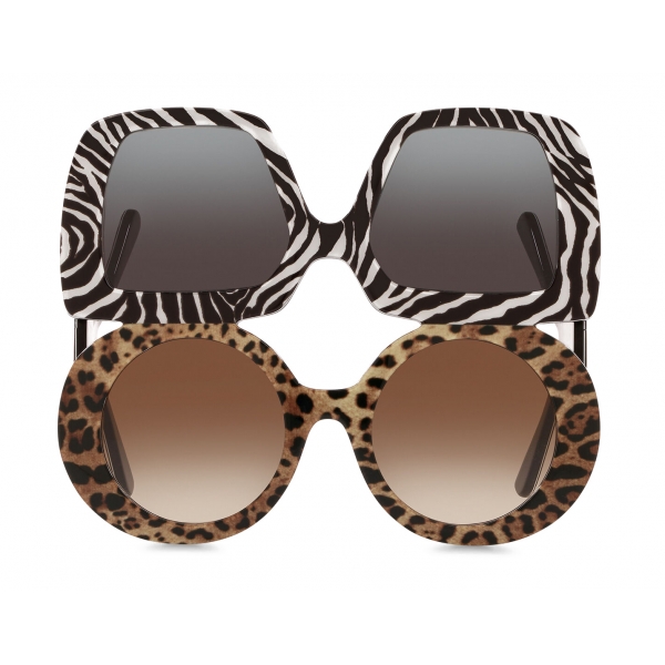 Dolce & Gabbana - Occhiale da Sole Up & Down - Stampa Animalier - Dolce & Gabbana Eyewear