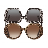 Dolce & Gabbana - Occhiale da Sole Up & Down - Stampa Animalier - Dolce & Gabbana Eyewear