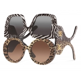 Dolce & Gabbana - Up & Down Sunglasses - Animal Print - Dolce & Gabbana Eyewear