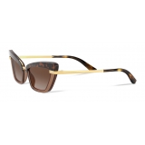 Dolce & Gabbana - Occhiale da Sole Half Print - Avana - Dolce & Gabbana Eyewear