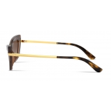 Dolce & Gabbana - Occhiale da Sole Half Print - Avana - Dolce & Gabbana Eyewear