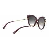 Dolce & Gabbana - Plisse Sunglasses - Burgundy - Dolce & Gabbana Eyewear