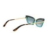 Dolce & Gabbana - Half Print Sunglasses - Havana Turquoise - Dolce & Gabbana Eyewear