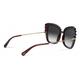 Dolce & Gabbana - Plisse Sunglasses - Burgundy - Dolce & Gabbana Eyewear