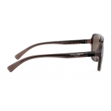 Dolce & Gabbana - Step Injection Sunglasses - Brown Black - Dolce & Gabbana Eyewear