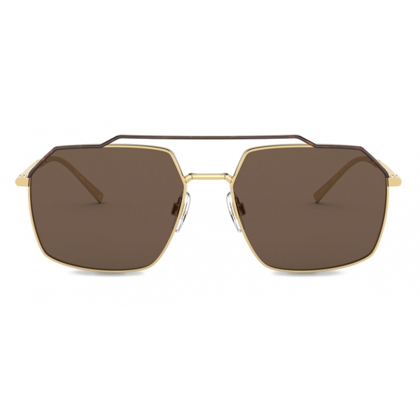 Dolce & Gabbana - Gros Grain Sunglasses - Gold Havana - Dolce & Gabbana Eyewear