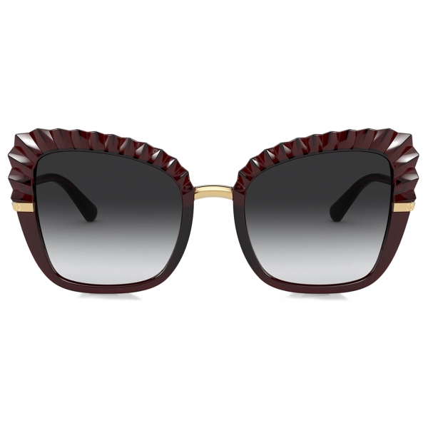 Dolce & Gabbana - Plisse Sunglasses - Burgundy - Dolce & Gabbana Eyewear