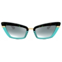 Dolce & Gabbana - Half Print Sunglasses - Havana Turquoise - Dolce & Gabbana Eyewear