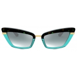 Dolce & Gabbana - Occhiale da Sole Half Print - Avana Turchese - Dolce & Gabbana Eyewear