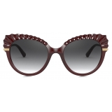 Dolce & Gabbana - Occhiale da Sole Plisse - Bordeaux - Dolce & Gabbana Eyewear