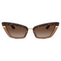 Dolce & Gabbana - Occhiale da Sole Half Print - Avana - Dolce & Gabbana Eyewear