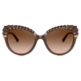 Dolce & Gabbana - Occhiale da Sole Plisse - Marrone - Dolce & Gabbana Eyewear