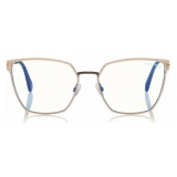 Tom Ford - Opticals Glasses - Occhiali da Vista Quadrati - Nero Avorio - FT5574-B - Occhiali da Vista - Tom Ford Eyewear