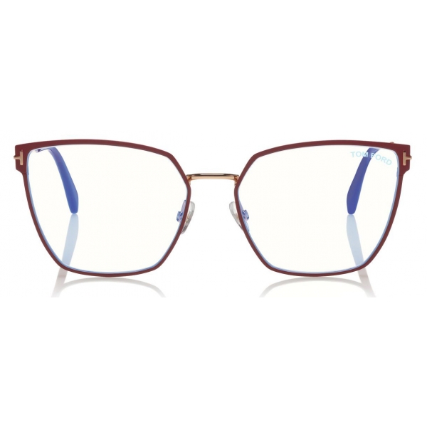 Tom Ford - Square Opticals Glasses - Occhiali da Vista Quadrati - Rossa - FT5574-B - Occhiali da Vista - Tom Ford Eyewear