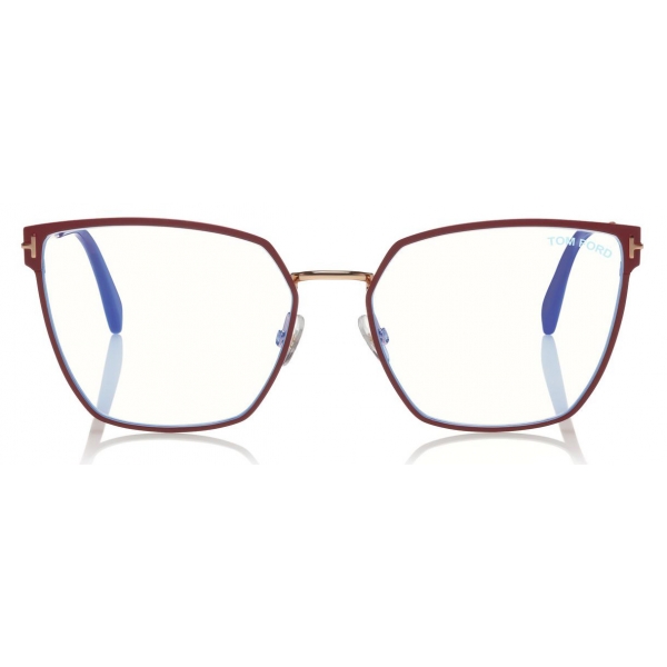 Tom Ford - Square Optical Glasses - Square Optical Glasses - Red - FT5574-B  – Optical Glasses - Tom Ford Eyewear - Avvenice