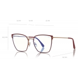 Tom Ford - Square Opticals Glasses - Square Optical Glasses - Red - FT5574-B – Optical Glasses - Tom Ford Eyewear