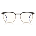Tom Ford - Half-Rim Optical Glasses - Occhiali da Vista Half-Rim - Nero Oro - FT5549-B - Occhiali da Vista - Tom Ford Eyewear