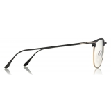 Tom Ford - Half-Rim Opticals Glasses - Occhiali da Vista Half-Rim - Nero Oro - FT5549-B - Occhiali da Vista - Tom Ford Eyewear