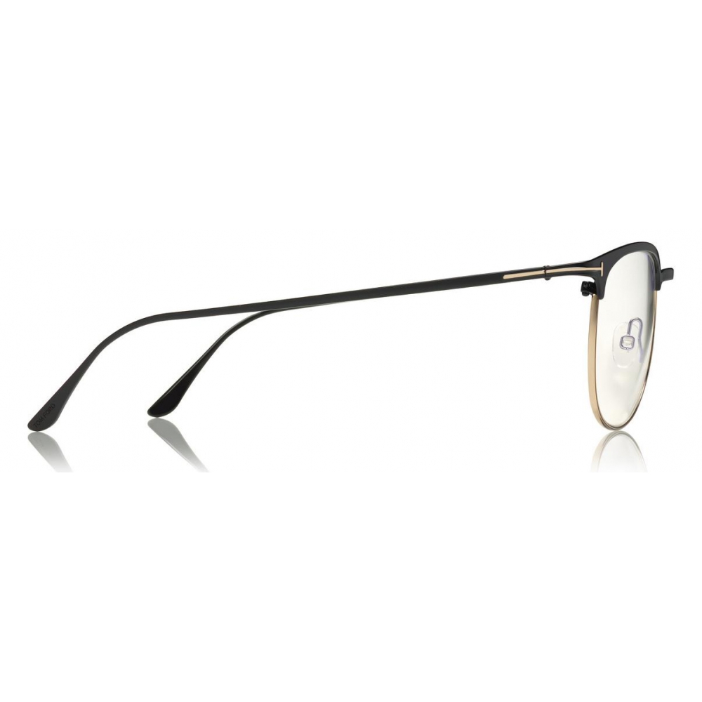 Tom Ford - Half-Rim Optical Glasses - Half-Rim Optical Glasses - Black Gold  - FT5549-B – Optical Glasses - Tom Ford Eyewear - Avvenice