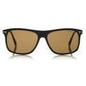 Tom Ford - Max Sunglasses - Square Acetate Sunglasses - Shiny Black Brown - FT0588 - Sunglasses - Tom Ford Eyewear