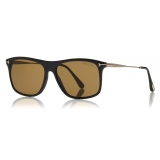 Tom Ford - Max Sunglasses - Square Acetate Sunglasses - Shiny Black Brown - FT0588 - Sunglasses - Tom Ford Eyewear