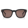 Tom Ford - Eugenio Sunglasses - Occhiali in Acetato - Nero Lucido Marroni - FT0676 - Occhiali da Sole - Tom Ford Eyewear