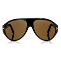 Tom Ford - Tom N.8 Sunglasses - Real Horn Frame Sunglasses - Black Horn - FT0490-P - Sunglasses - Tom Ford Eyewear