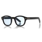 Tom Ford - Tom N.13 Sunglasses - Real Horn Squared Sunglasses - Dark Brown - FT5499-P - Sunglasses - Tom Ford Eyewear