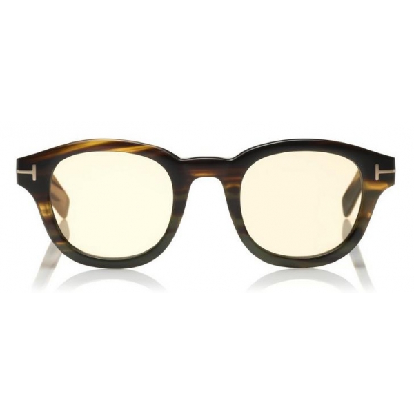 Tom Ford - Tom N.13 Sunglasses - Occhiali da Sole in Corno - Corno Verde  - FT5499-P - Occhiali da Sole - Tom Ford Eyewear