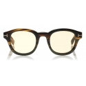Tom Ford - Tom N.13 Sunglasses - Real Horn Squared Sunglasses - Green Horn - FT5499-P - Sunglasses - Tom Ford Eyewear