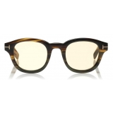 Tom Ford - Tom N.13 Sunglasses - Occhiali da Sole in Corno - Corno Verde  - FT5499-P - Occhiali da Sole - Tom Ford Eyewear