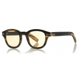 Tom Ford - Tom N.13 Sunglasses - Occhiali da Sole in Corno - Corno Verde  - FT5499-P - Occhiali da Sole - Tom Ford Eyewear