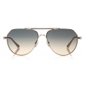 Tom Ford - Andes Sunglasses - Pilot Metal Style Sunglasses - Gold - FT0670 - Sunglasses - Tom Ford Eyewear