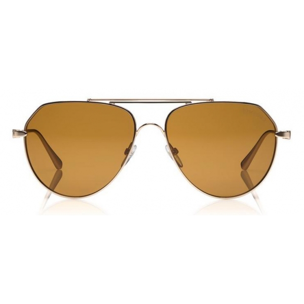 Tom Ford - Andes Sunglasses - Occhiali da Sole in Metallo - Oro Rosa Marroni - FT0670 - Occhiali da Sole - Tom Ford Eyewear
