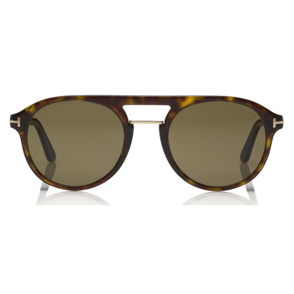 Tom Ford - Polarized Ivan Sunglasses - Occhiali da Sole Rotondi - Havana - FT0675-P - Occhiali da Sole - Tom Ford Eyewear